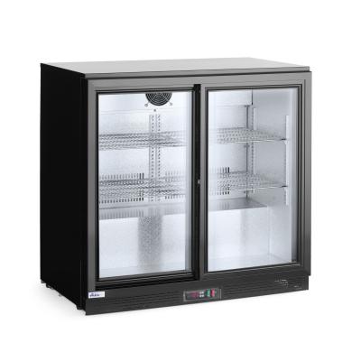 Zadní barová chladnička s dvojitými posuvnými dveřmi, Arktic, 158L, Černá, 230V/160W, 900x520x(H)865mm | 233917